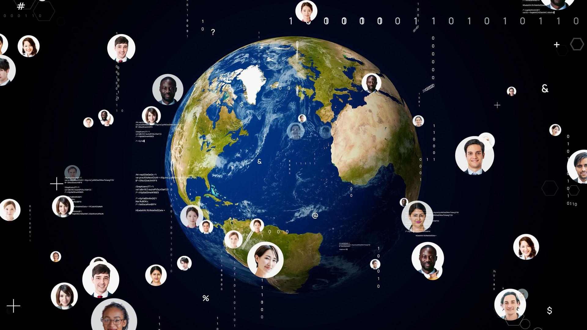 Global communication network concept. Social networking service. Human resources.